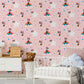 Rainbow Minnie Nursey Room Wallpaper 2 - Pink