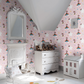 Rainbow Minnie Nursey Room Wallpaper 5 - Pink