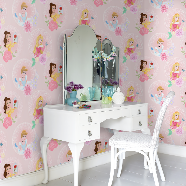 Pastel Princess Nursey Room Wallpaper 10 - Pink