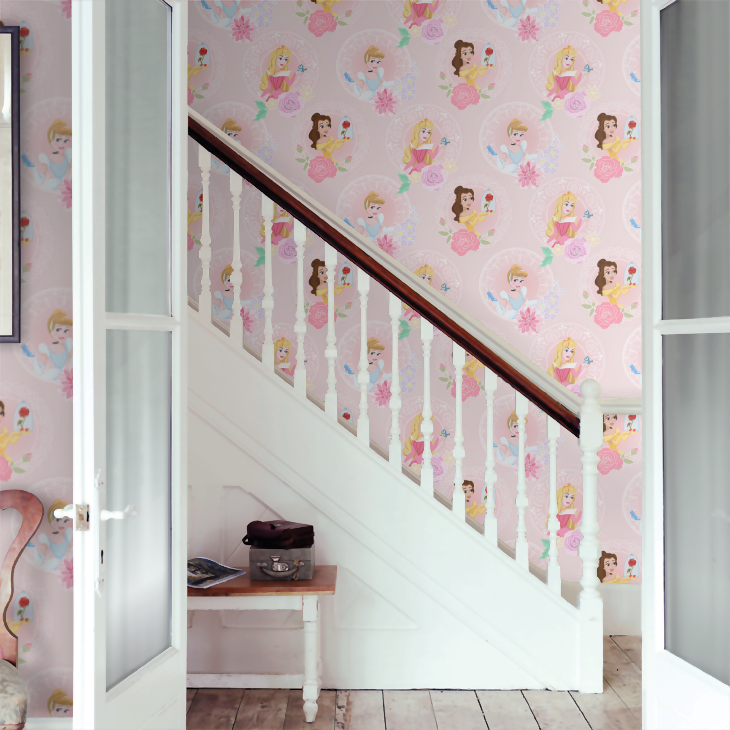 Pastel Princess Nursey Room Wallpaper 5 - Pink