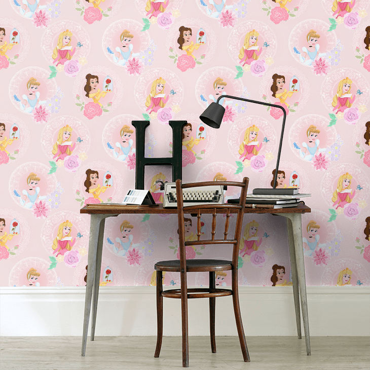 Pastel Princess Nursey Room Wallpaper 7 - Pink