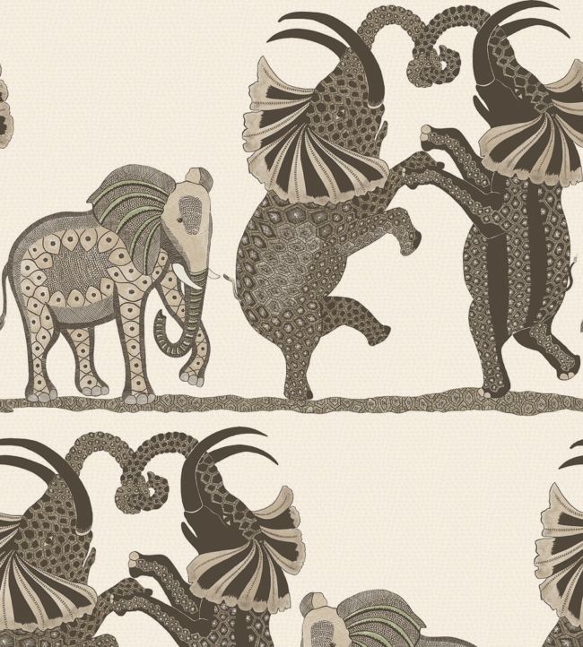 Safari Dance Wallpaper - Gray - Cole & Son