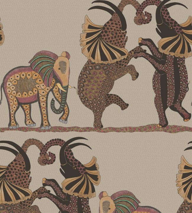 Safari Dance Wallpaper - Sand  - Cole & Son