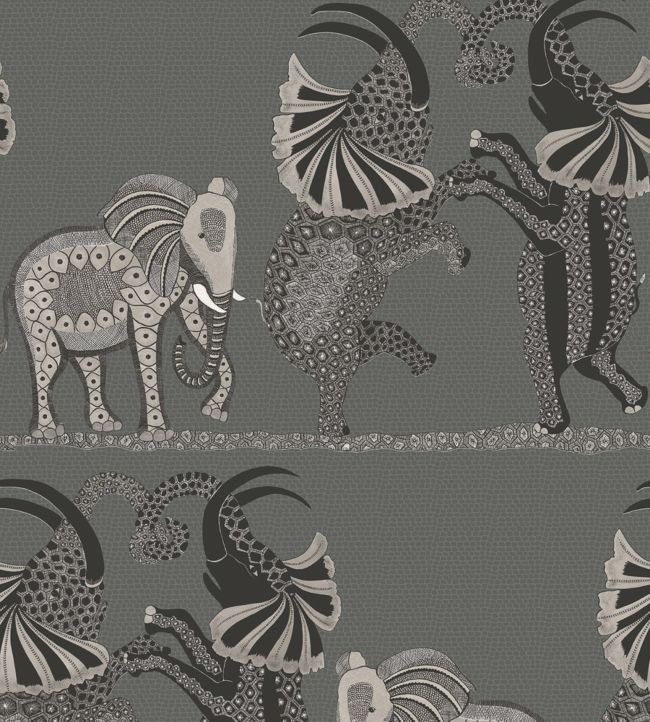 Safari Dance Wallpaper - Black - Cole & Son