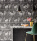 Safari Dance Wallpaper - Black - Cole & Son