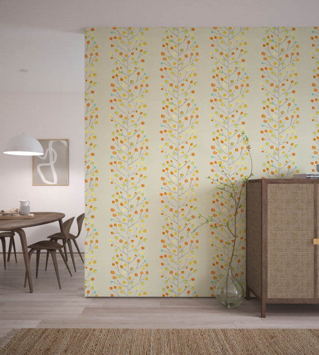 Berry Tree Room Wallpaper 2 - Orange