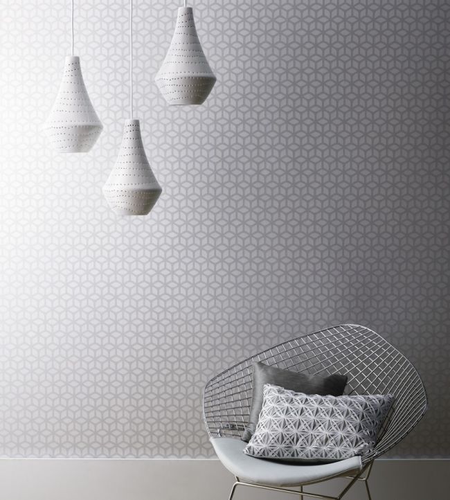 Trellis Room Wallpaper - White