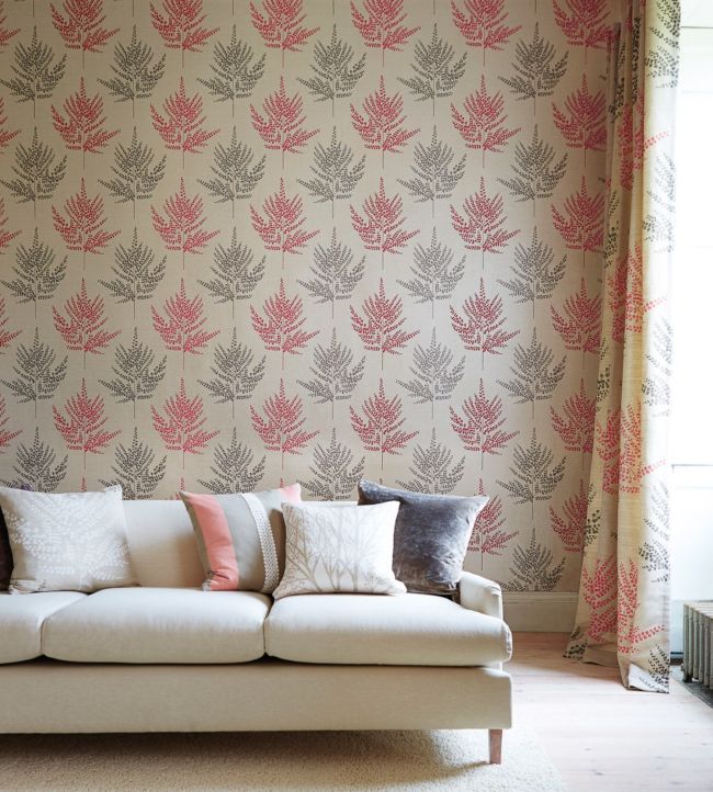 Folium Room Wallpaper - Pink