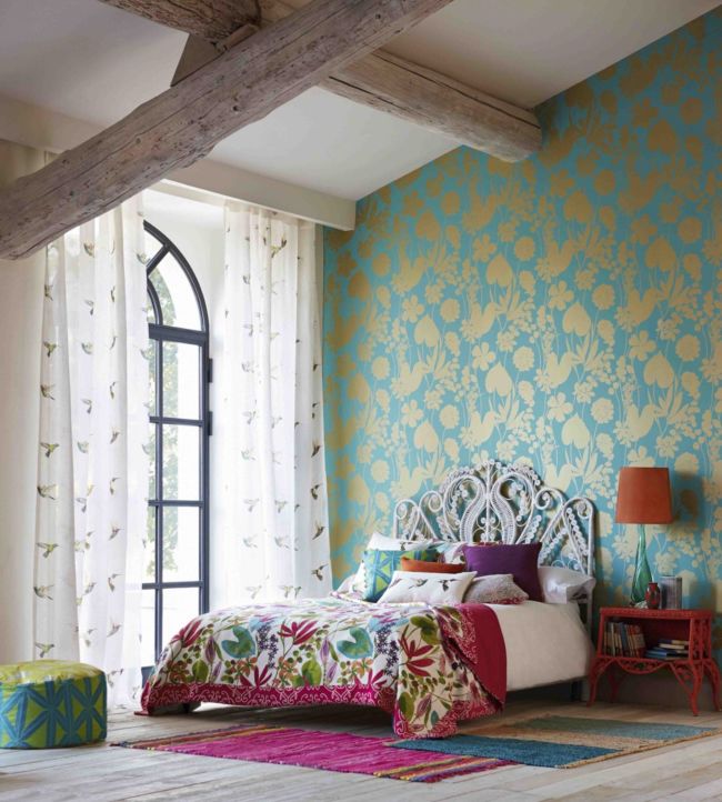 Nalina Room Wallpaper - Teal