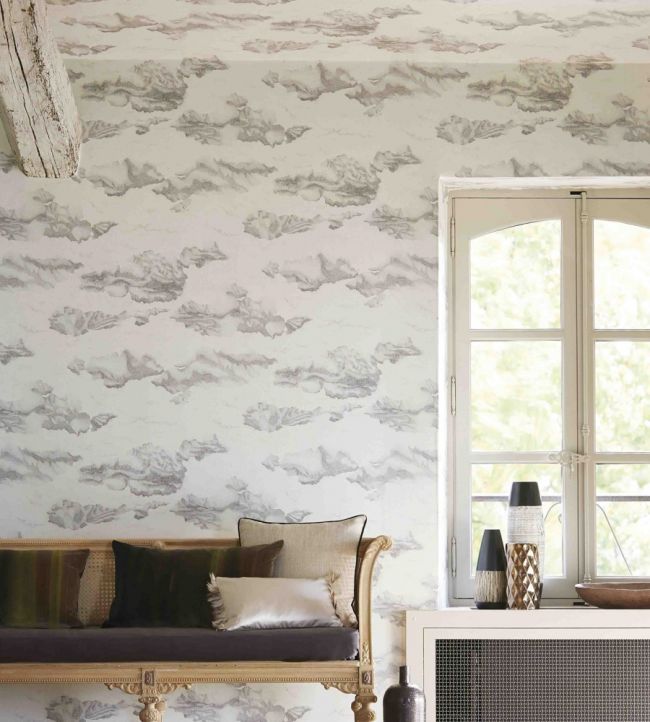 Nuvola Room Wallpaper - Gray