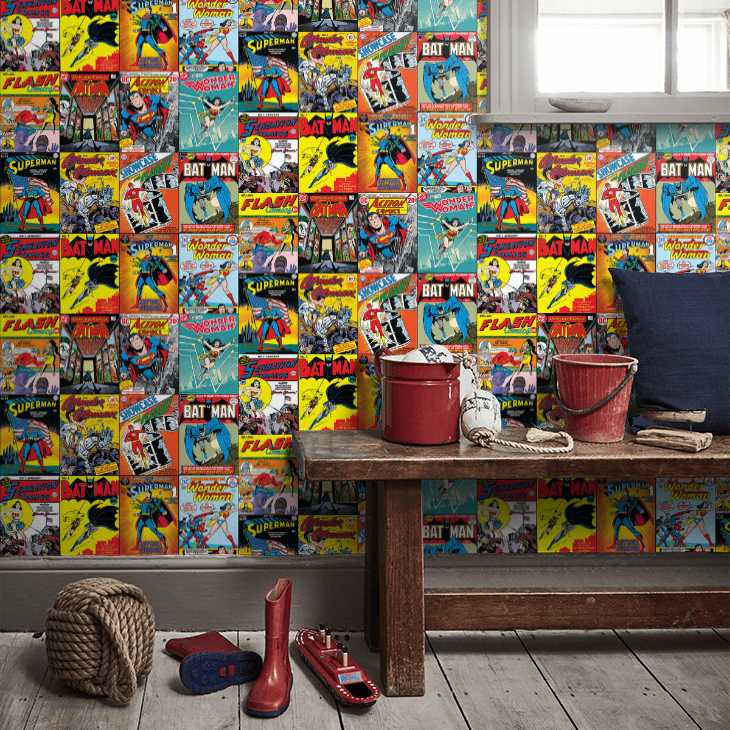 DC Comics Collection Nursey Room Wallpaper 10 - Multicolor