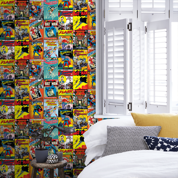 DC Comics Collection Nursey Room Wallpaper 5 - Multicolor