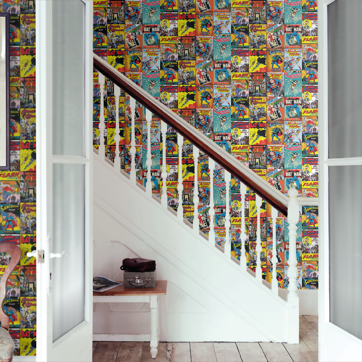 DC Comics Collection Nursey Room Wallpaper 7 - Multicolor