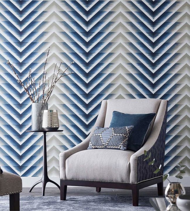 Makalu Room Wallpaper - Blue