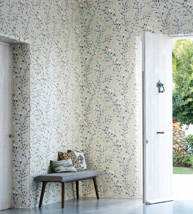 Chaconia Room Wallpaper - Blue