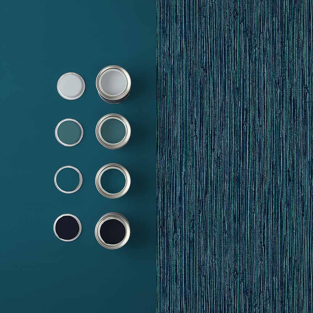 Grasscloth Texture Room Wallpaper 2 - Teal