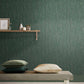 Grasscloth Texture Room Wallpaper 3 - Green