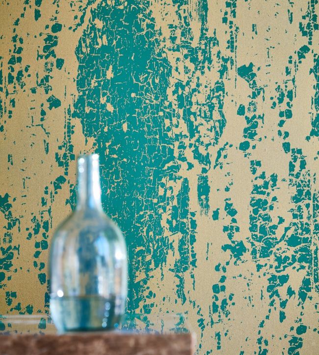 Eglomise Room Wallpaper - Green