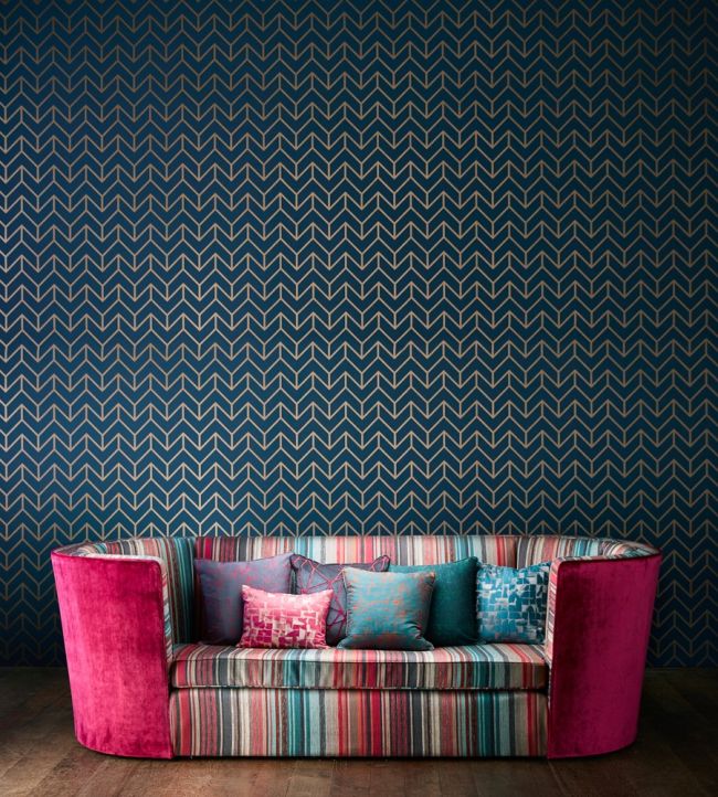 Tessellation Room Wallpaper - Teal