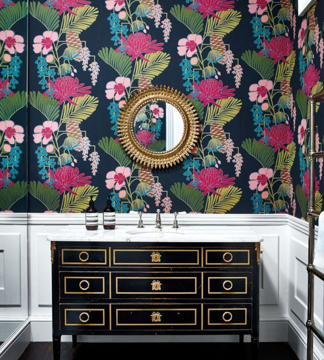 Salon Room Wallpaper - Black