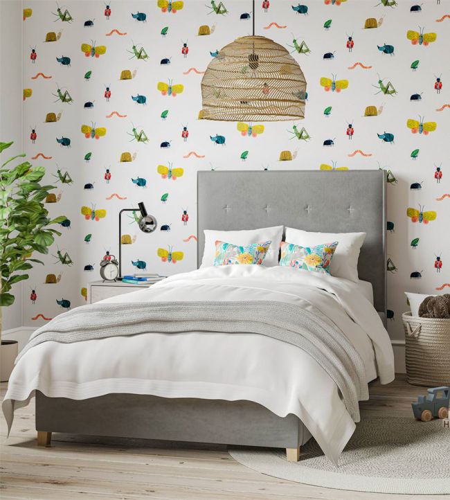 Garden Friends Nursey Room Wallpaper - White