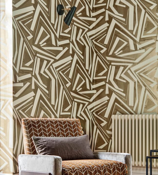 Transverse Room Wallpaper - Brown