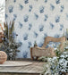 Halfmoon Room Wallpaper - Blue