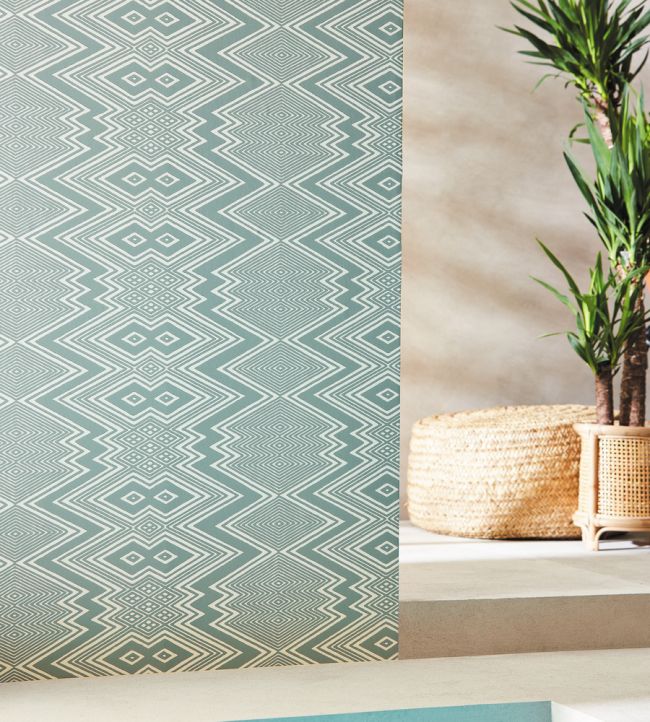 Ankara Room Wallpaper 3 - Teal