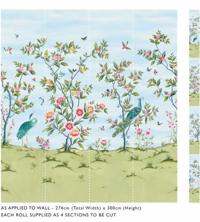 Florence Room Wallpaper - Teal