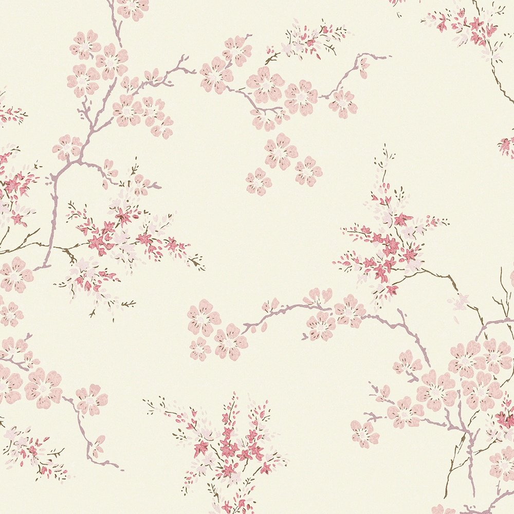 Oriental Blossom Blush Wallpaper - Pink