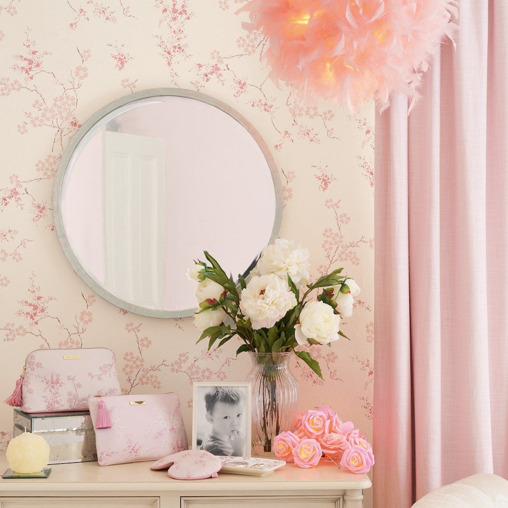 Oriental Blossom Blush Room Wallpaper 2 - Pink