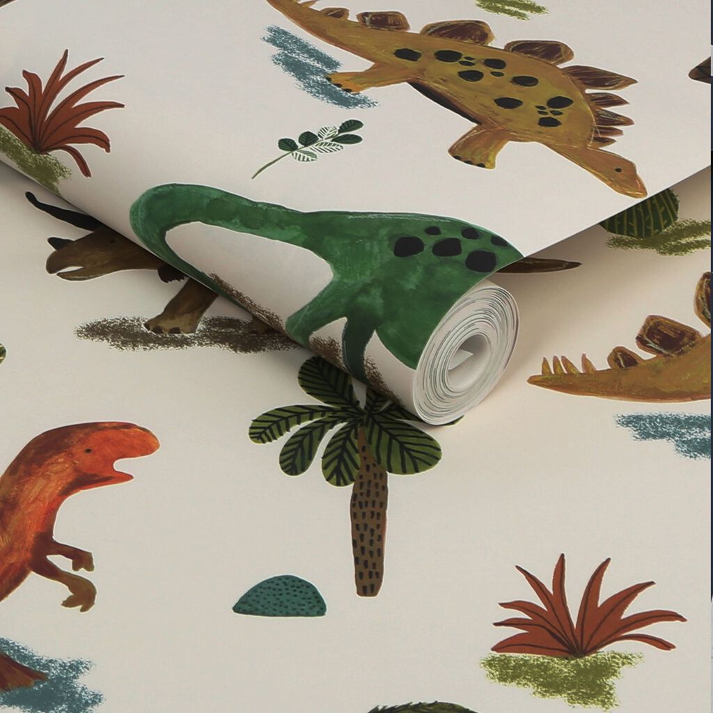 Dinosaur & Friends Nursey Room Wallpaper 2 - Multicolor