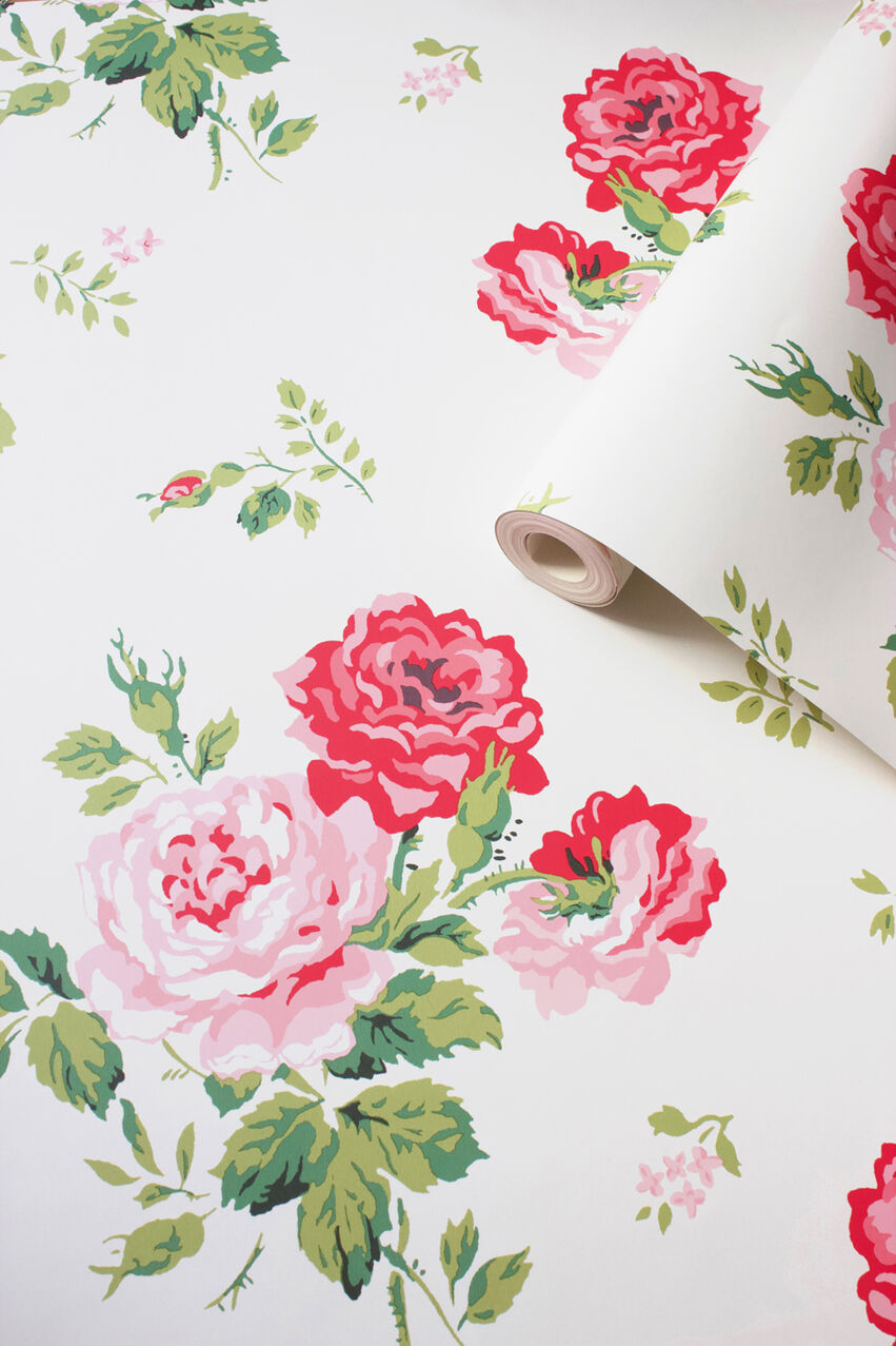 Antique Rose Room Wallpaper - Pink