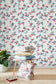 Greenwich Flowers Room Wallpaper - Teal