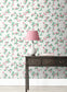 Greenwich Flowers Room Wallpaper - Pink