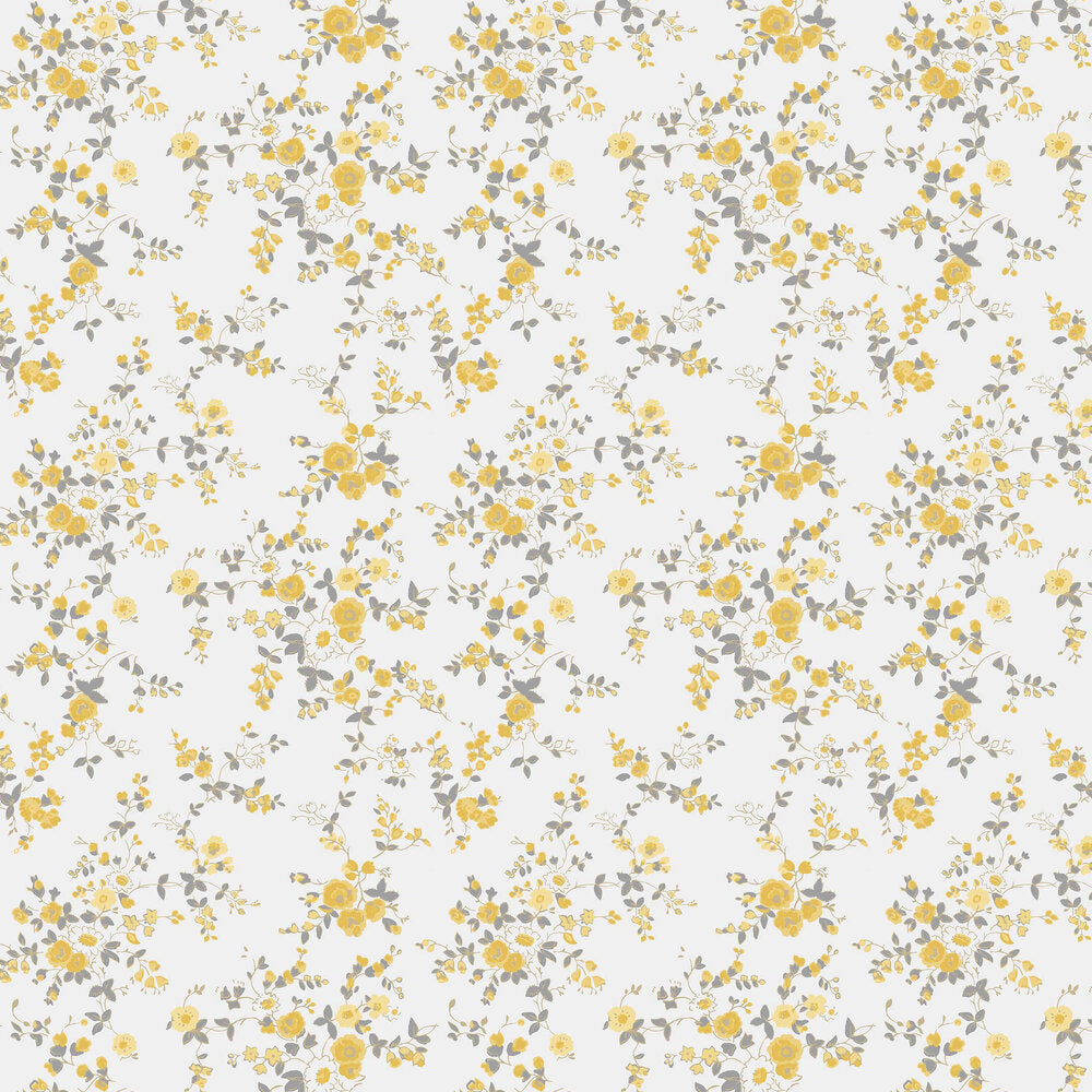 Millfield Rose Wallpaper - Yellow