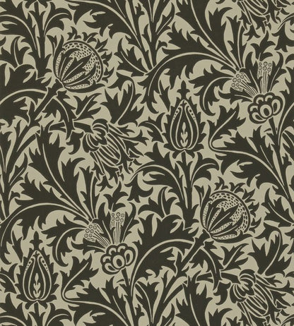 Thistle Wallpaper - Black 