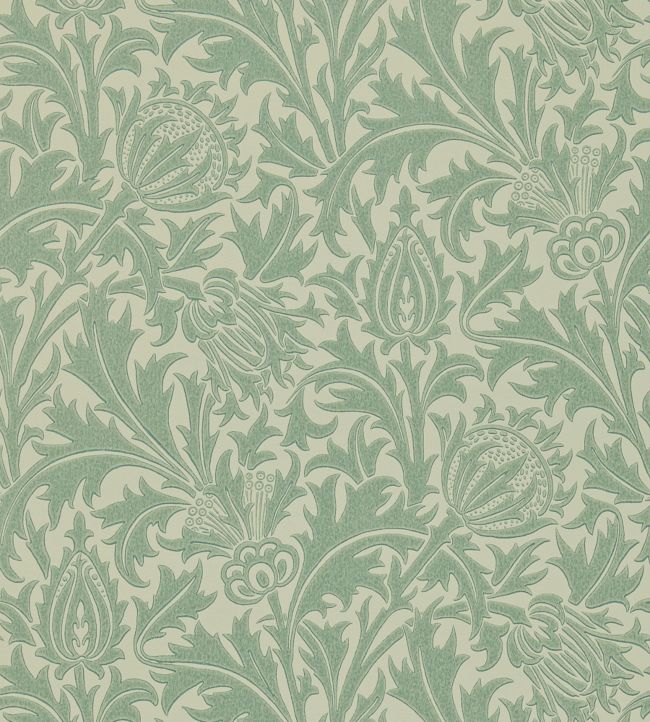 Thistle Wallpaper - Green 