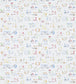 Alphabet Zoo Nursey Wallpaper - White