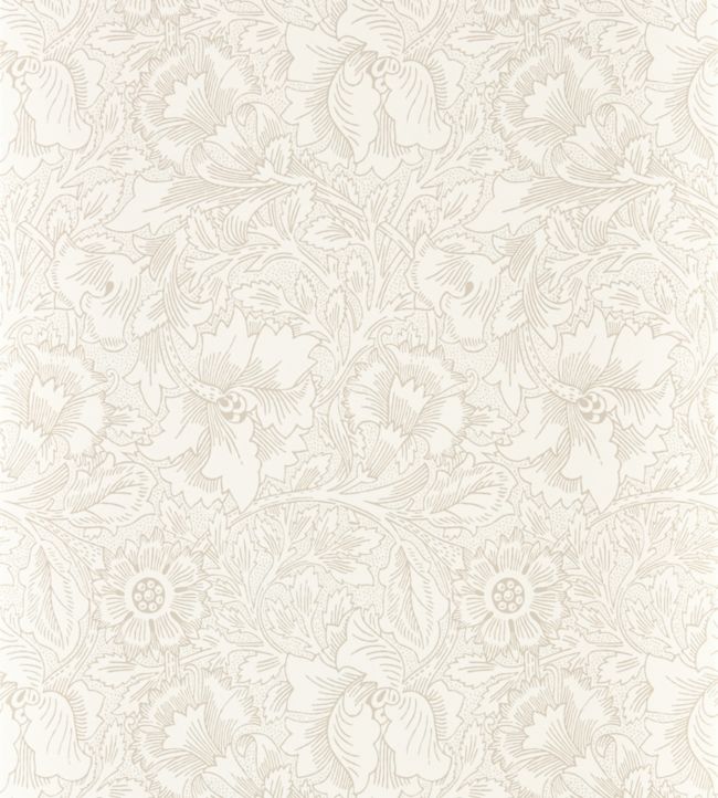 Pure Poppy Wallpaper - Cream 