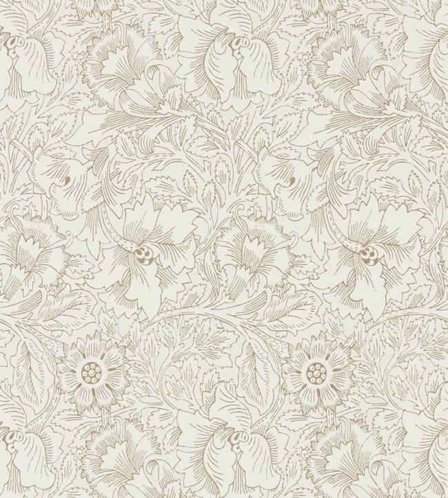 Pure Poppy Wallpaper - White 