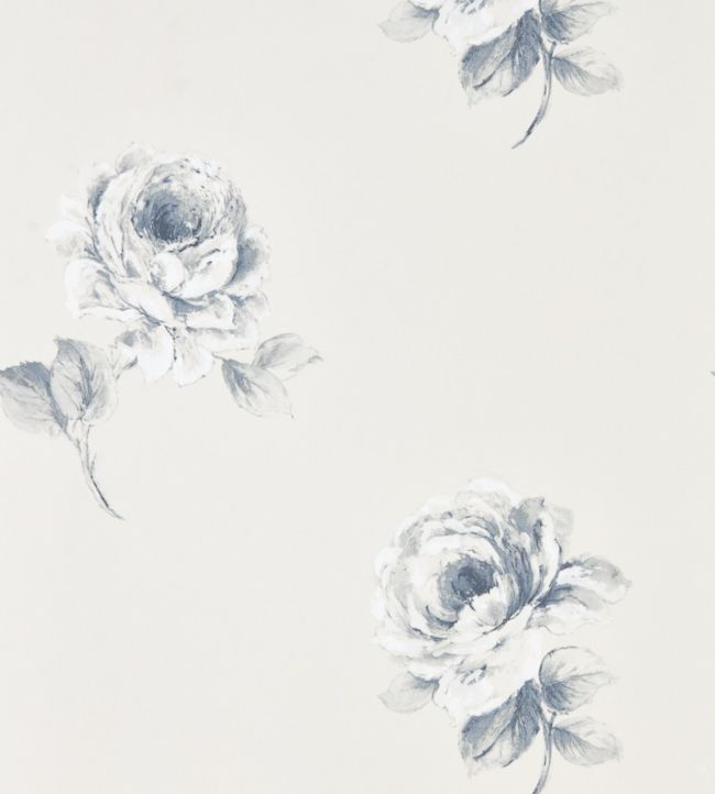 Rosa Wallpaper - Blue 