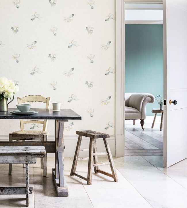 Fantail Room Wallpaper - White