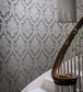 Riverside Damask Room Wallpaper 2 - Silver