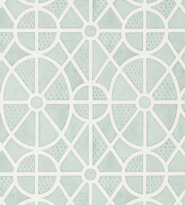 Garden Plan Wallpaper - Teal