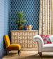 Empire Trellis Room Wallpaper - Blue