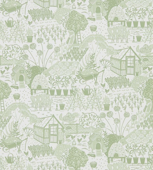 The Allotment Wallpaper - Green 