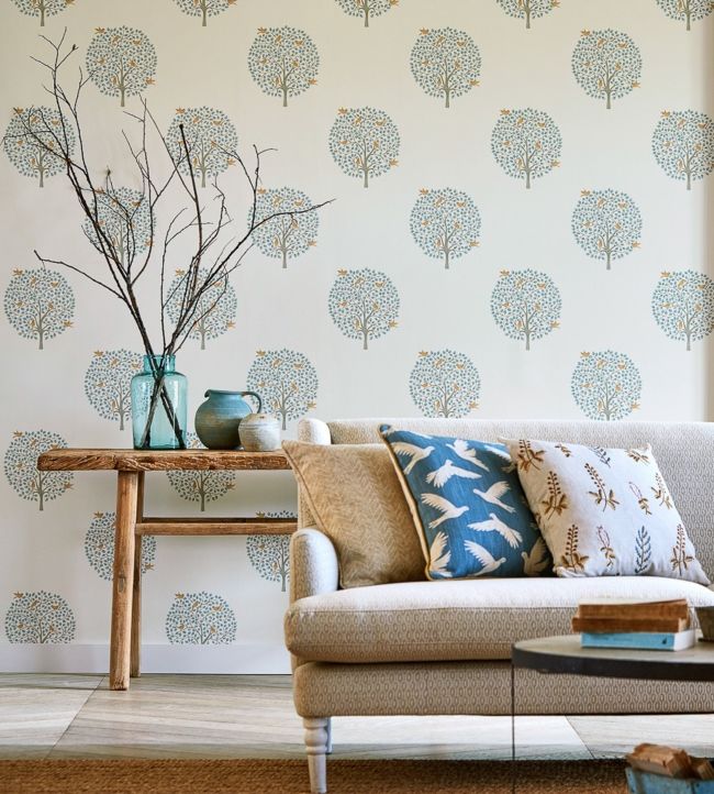 Bay Tree Room Wallpaper - Gray