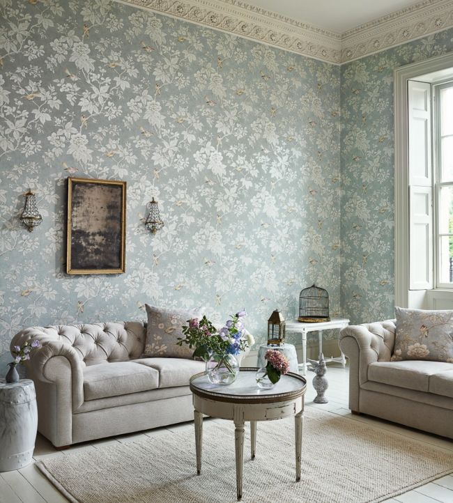 Chiswick Grove Room Wallpaper - Blue