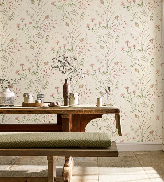 Summer Harvest Room Wallpaper - Pink